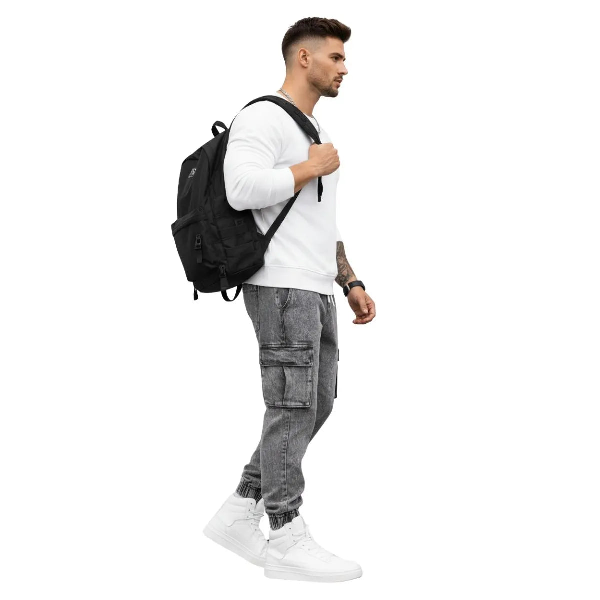 Cargo Urban Premium – Coupe Moderne Gris clair